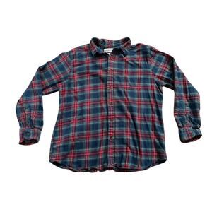 Saddlebred Red Blue Green Plaid Mens XL Classic Fit Button Up L/S Shirt